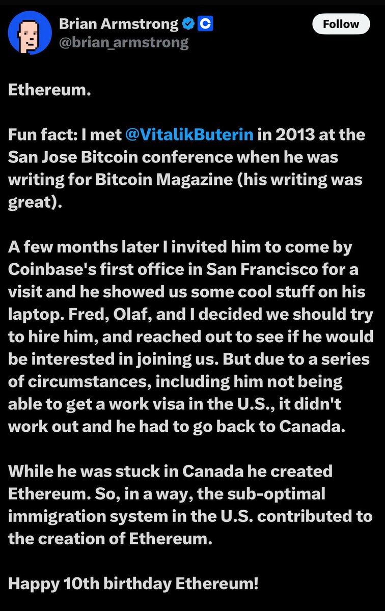 Sometimes a roadblock is just the universe rerouting you to something bigger.
Ethereum was born that way.