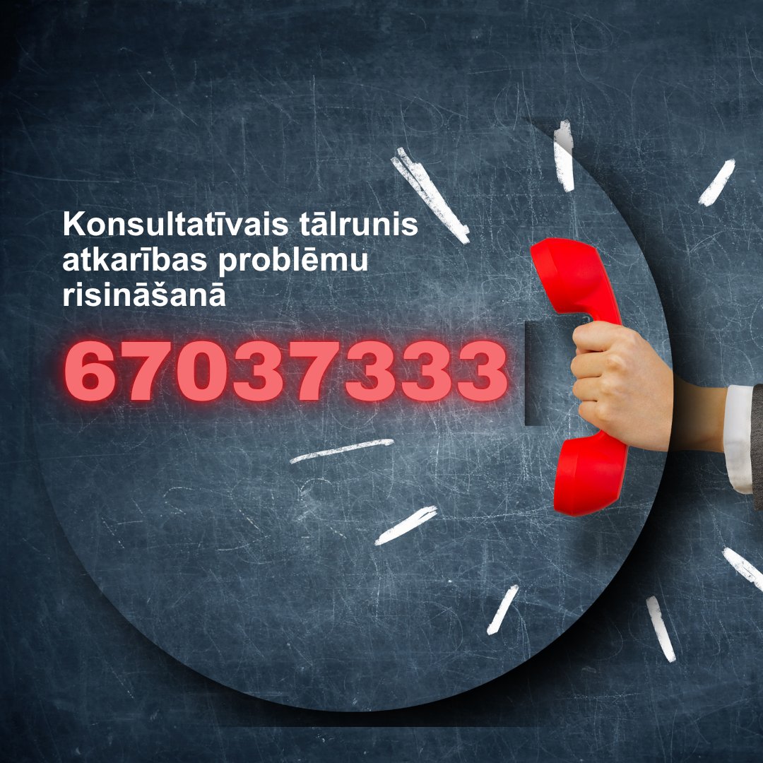 Konsultatīvais tālrunis sniedz atbalstu tiem, kuriem nepieciešama palīdzība atkarības problēmu risināšanā.

📞67037333

Konsultē: 
✔️smēķēšanas atmešanā
✔️alkohola, narkotisko vielu lietošanas problēmu risināšanā
✔️azartspēļu spēlēšanas un līdzatkarības jautājumos