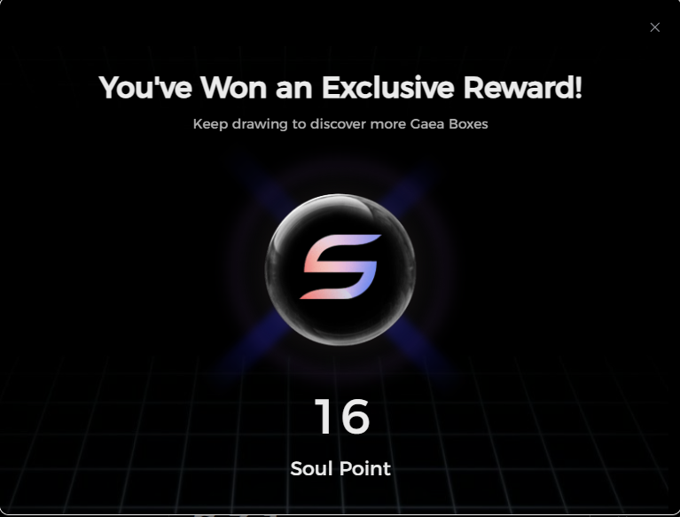 PredHide's tweet photo. Just opened 1 GAEA mystery box!
16 Soul Point LFGG!
This is one of the highest soul points I got this week!
@aigaealabs #SoulPoint #GAEA #GAEAMB https://t.co/VtSekyINCg
