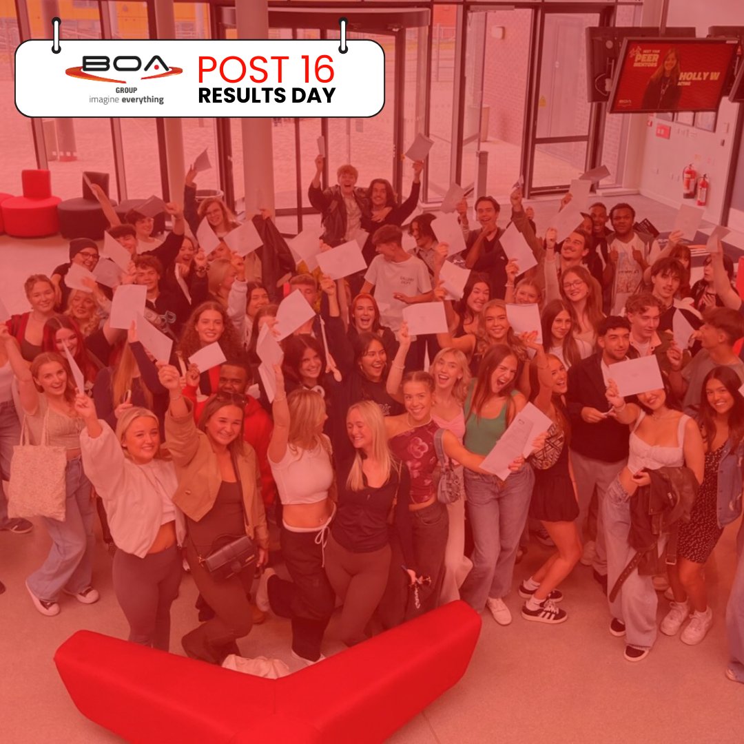 The BOA Group (@theboagroup_) on Twitter photo Good luck to all our incredible BOA students at <a href="/imagineBOA/">BOA Creative, Digital & Performing Arts Academy</a> and <a href="/StageScreen_BOA/">BOA Stage and Screen</a> collecting their A Level results this morning! 🙌
We’re so proud of everything you’ve achieved and excited for the amazing futures ahead of you 🌟
#ResultsDay #ALevelResults Good luck to all our incredible BOA students at <a href="/imagineBOA/">BOA Creative, Digital & Performing Arts Academy</a> and <a href="/StageScreen_BOA/">BOA Stage and Screen</a> collecting their A Level results this morning! 🙌
We’re so proud of everything you’ve achieved and excited for the amazing futures ahead of you 🌟
#ResultsDay #ALevelResults