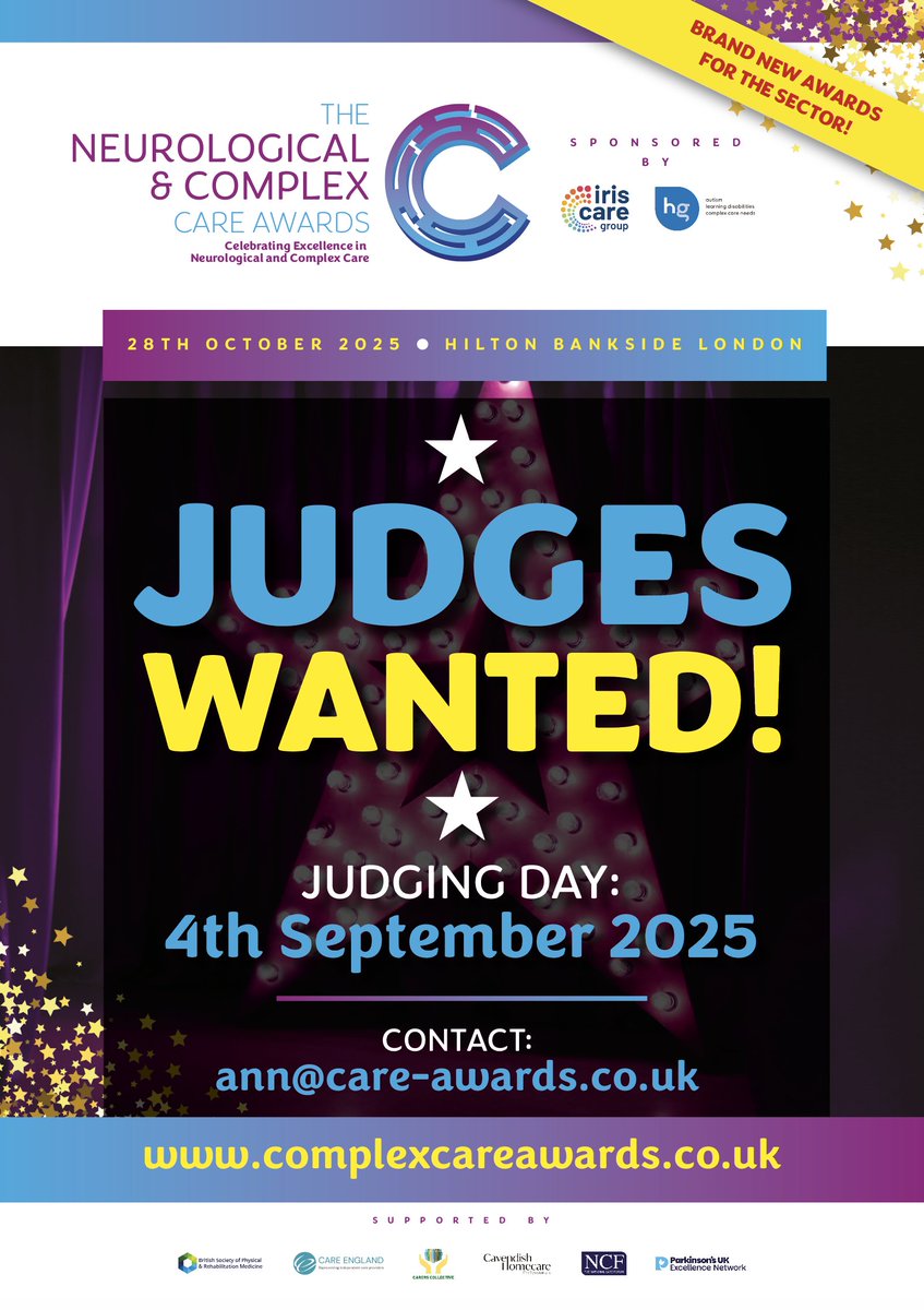 Neurological & Complex Care Awards (@complex_cawards) on Twitter photo ๐ง Be part of the decision! Judge the Neurological & Complex Care Awards ๐
.
Virtual judging days make it easy to join from anywhere.
Email ann@care-awards.co.uk to get involved! #SocialCare #CareAwards ๐ง Be part of the decision! Judge the Neurological & Complex Care Awards ๐
.
Virtual judging days make it easy to join from anywhere.
Email ann@care-awards.co.uk to get involved! #SocialCare #CareAwards