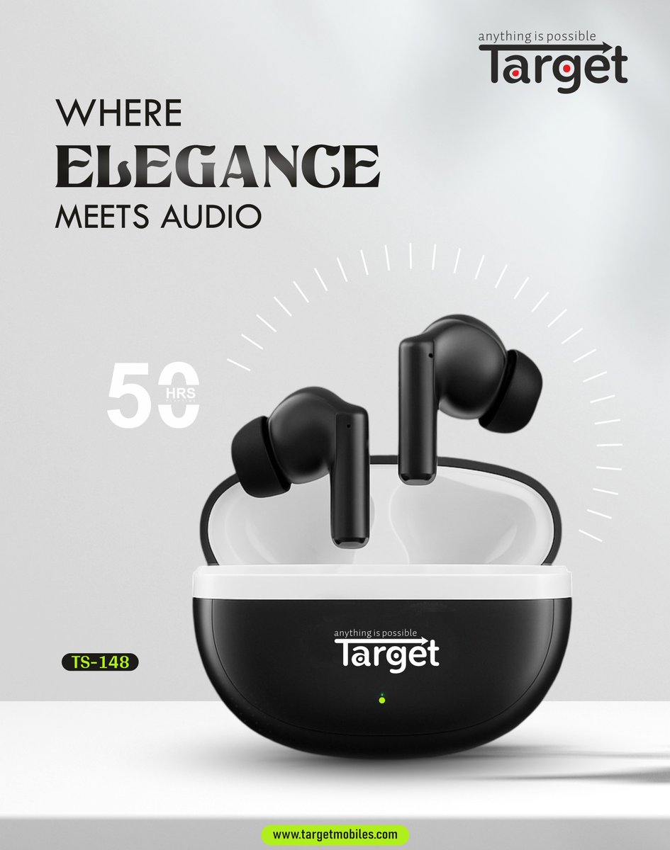 TargetTelecom's tweet photo. Why just listen when you can feel it? Target earbuds turn every track into an experience worth living🎶✨

#targetmobileaccessories #earbuds #earbudswireless #earbudsbluetooth https://t.co/5m5dC4zba0