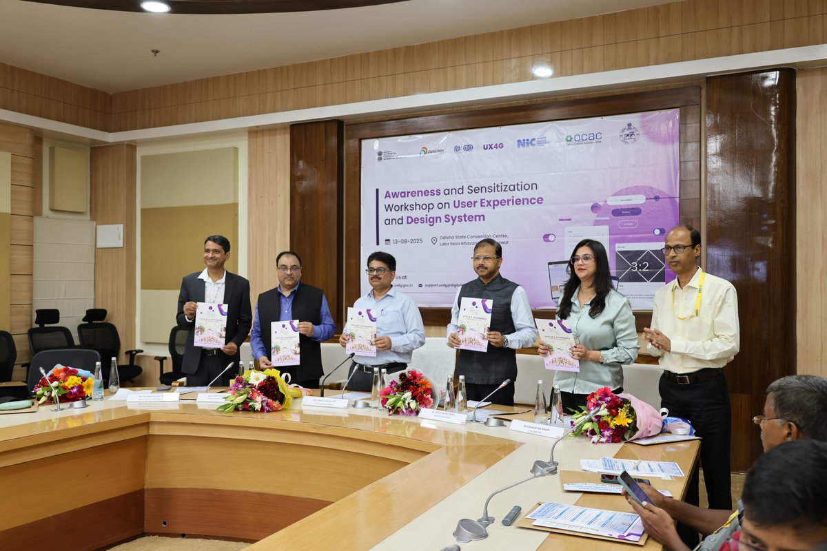 OCAC_Odisha's tweet image. The #workshop also marked the launch of the brochure “UI/UX in e-Governance” by the dignitaries.
The publication highlights best practices, principles to make e-Governance services more inclusive, accessible, and user-friendly for citizens. #uiuxdesign #userinterface