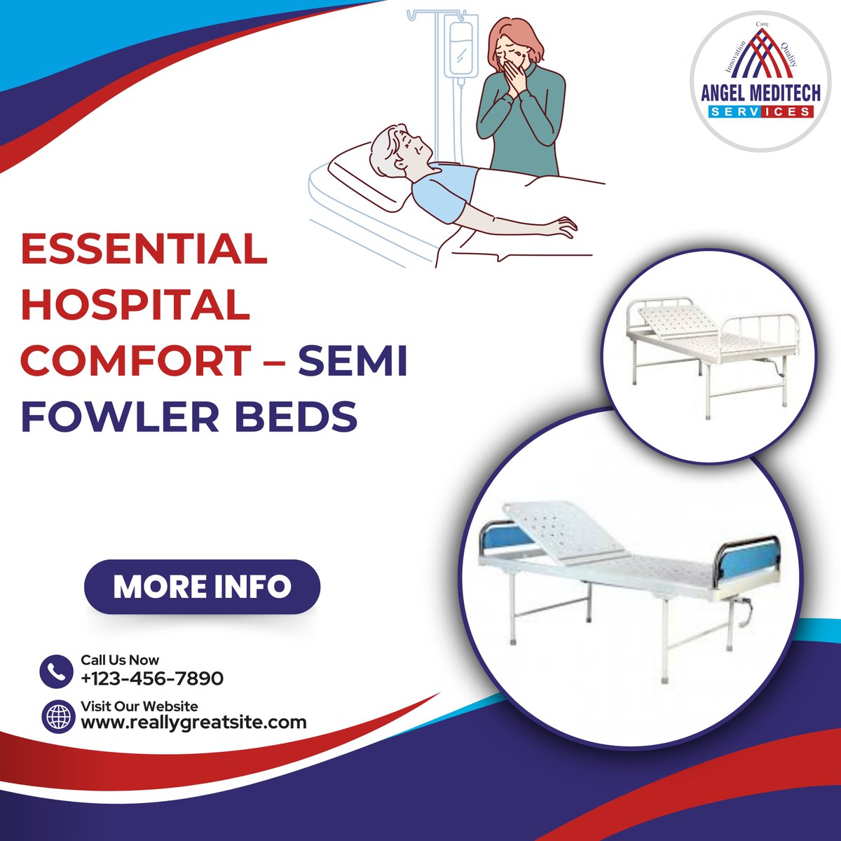 angel_meditech's tweet photo. Essential Hospital Comfort – Semi Fowler

For More Info:

Visit US: 

Contact us: +91-97999 98029

Website: https://t.co/olts6Dtkjm

#healthcaresolutions #jaipurhealthcare #angelmeditech #oxygenanywhere #breathingeasy  #SemiFowlerBed #HospitalBed #PatientCare #MedicalBed https://t.co/81moJ6STAX