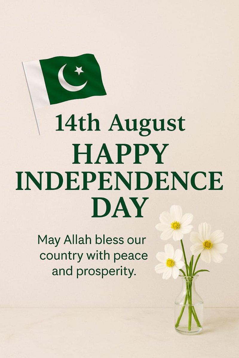 KalraTeto30823's tweet image. 🇵🇰 پاکستان کو یومِ آزادی مبارک! 🎉💚
اسٹوٖن اینڈ اسٹائل کی طرف سے وطنِ عزیز کے لیے ڈھیروں دعائیں۔ 🌙✨
#پاکستان_زندہ_باد #14اگست #StoneAndStyle #یوم_آزادی