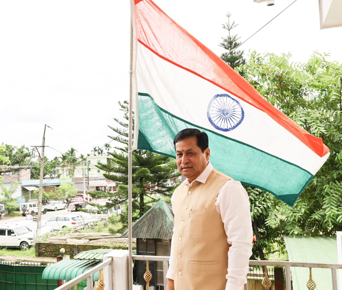 sarbanandsonwal's tweet photo. On the eve of our 79th Independence Day, proud to hoist the Tiranga at my home in Dibrugarh and join the #HarGharTiranga movement. 

Let the spirit of patriotism fill your lives. Do upload your Tiranga selfie on https://t.co/RasqjVFNq9. https://t.co/m84GK8BSps