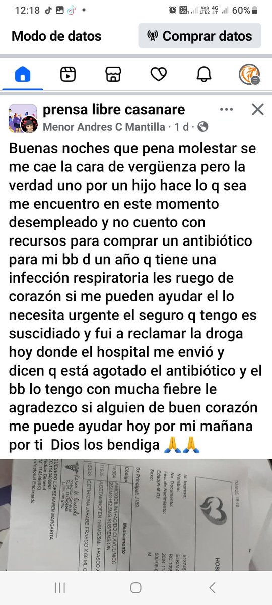 RUEGO SOCIAL Y DESPIADADO 
UN MENOR DE EDAD NECESITA ESTE ANTIBIÓTICOS .
DOLOR DE PATRIA
<a href="/Betocoralg/">Beto Coral</a> 
<a href="/HELIODOPTERO/">Gonzalo Guillén</a> <a href="/infopresidencia/">Presidencia Colombia 🇨🇴</a> <a href="/IvanCepedaCast/">Iván Cepeda Castro</a> 
<a href="/petrogustavo/">Gustavo Petro</a> <a href="/SARGENTOCHALA/">🇨🇴SARGENTO DEL EJÉRCITO NACIONAL DE COLOMBIA🇨🇴</a> <a href="/MinSaludCol/">MinSalud Colombia 🇨🇴</a> 
<a href="/GustavoBolivar/">Gustavo Bolívar</a>