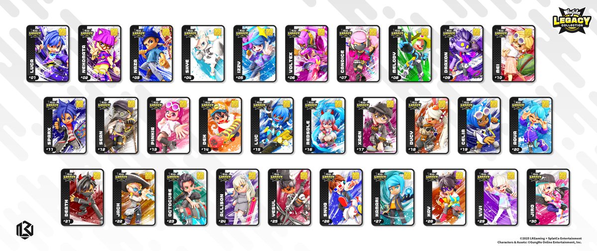 lkgaming_yt's tweet photo. Was supposed to get this out last week (and just in the wake of S21 lol), but here is the complete thread of the entire #Ninjala #ニンジャラ: LEGACY COLLECTION, featuring all 30 cards of the OCs featured here!

#Ninjalaお絵描き部 #NinjalaArt #NinjalaOC (1/10) https://t.co/Zzhts5sxdZ