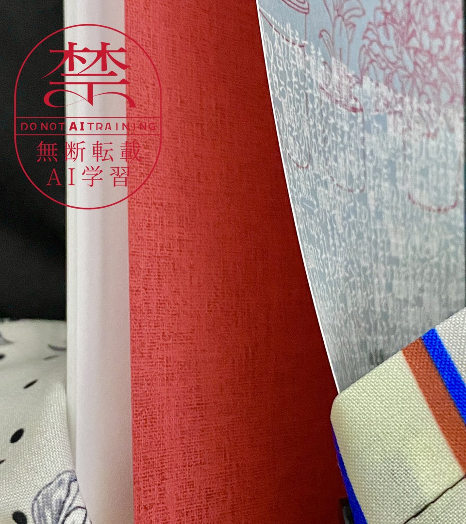 内容に血液が関わる話なので、遊び紙は絶対これで…！綺麗！色んな世界観に合う。また使いたいです。
以下、装丁覚書とイラスト協力者様です！

表紙：サガンGA_スノーホワイト170+FC＋グロスPP
本文：モンテシオン70.5+標準機種
遊び紙：タントセレクトTS-1_N-52

鉢植え絵：あかほし様 <a href="/akahoshi_2/">あかほし</a>
