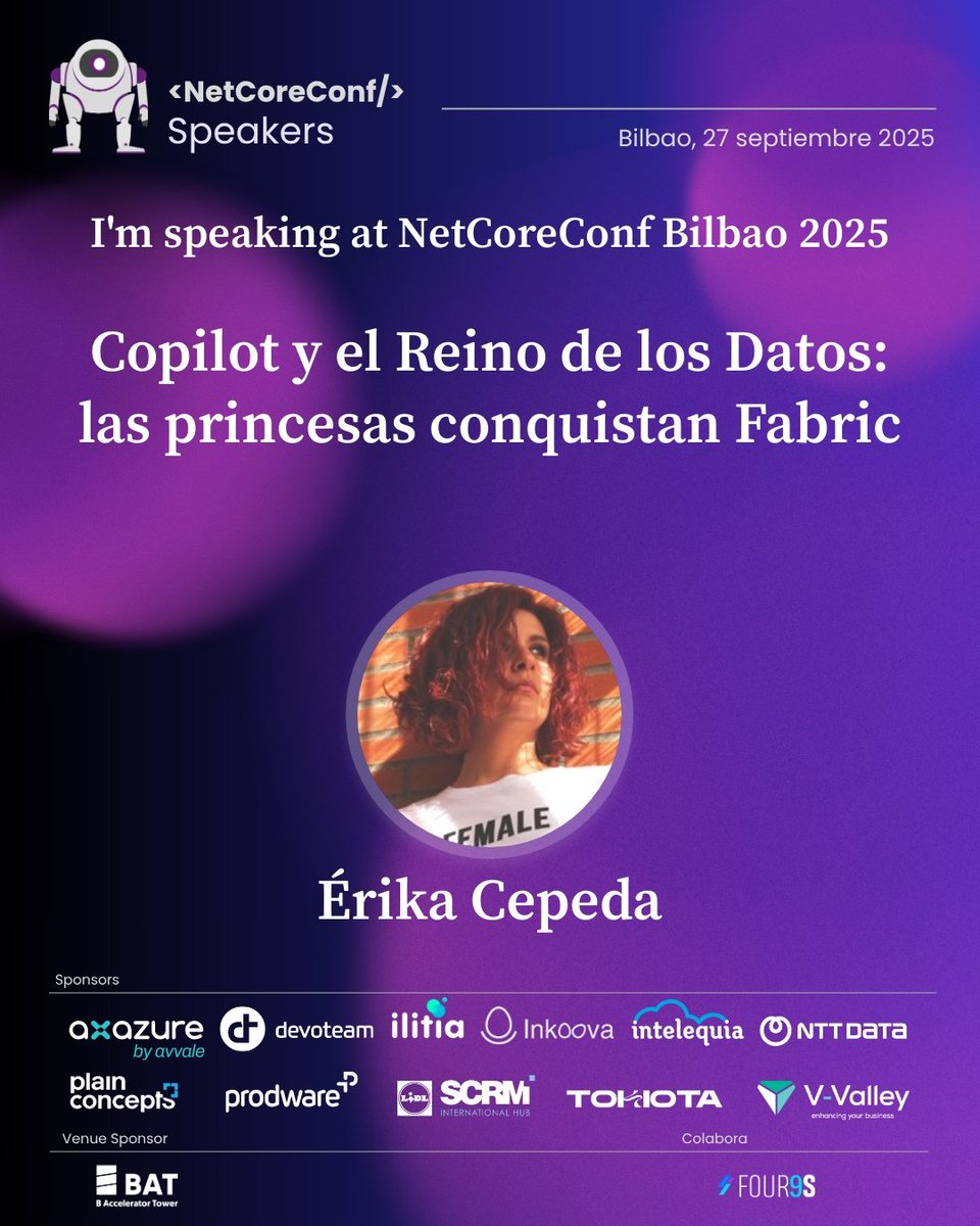 👑 ¿Y si Mérida, Mulán y Rapunzel usaran Copilot en Fabric para liderar con datos? Érika Cepeda te lo cuenta en una charla donde la magia es analítica. 🎟️ ¡Entradas ya disponibles! 📍 BAT Tower #Copilot #Fabric #WomenInTech