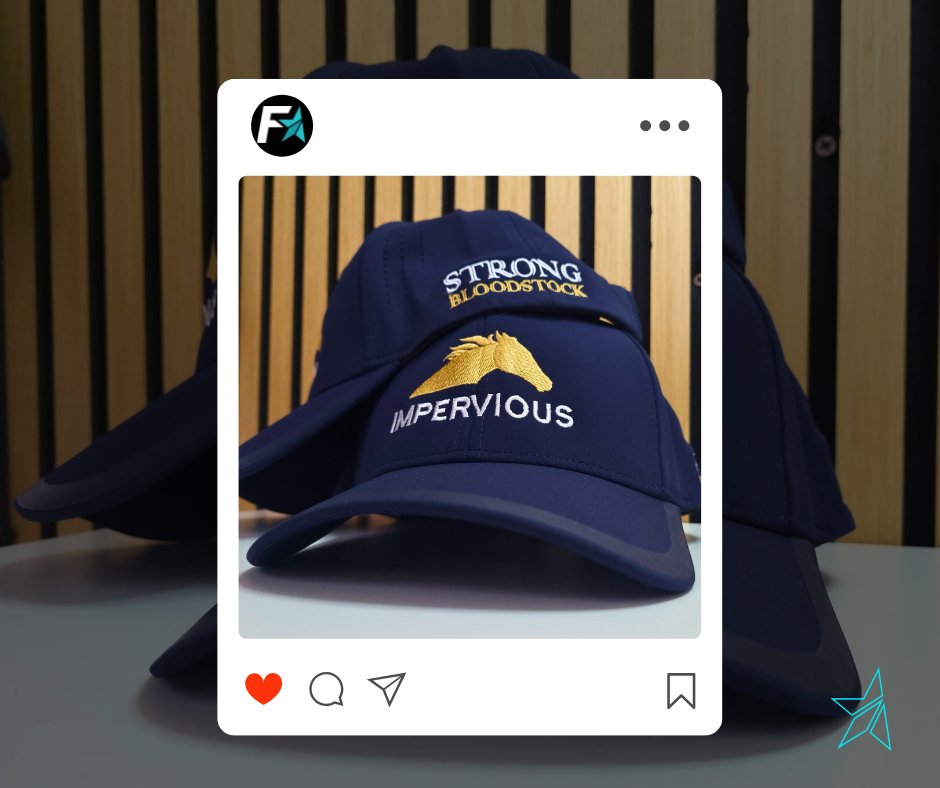 Don't let your racing passion get overlooked, claim your horse with a bespoke piece of custom merch and create legendary racing memories in style!💪🏆🏇
 📸<a href="/StrongBldStock/">Strong Bloodstock</a>  Personalised Sports Cap Ft. IMPERVIOUS
🔗fanfave.com.au/collections/st…