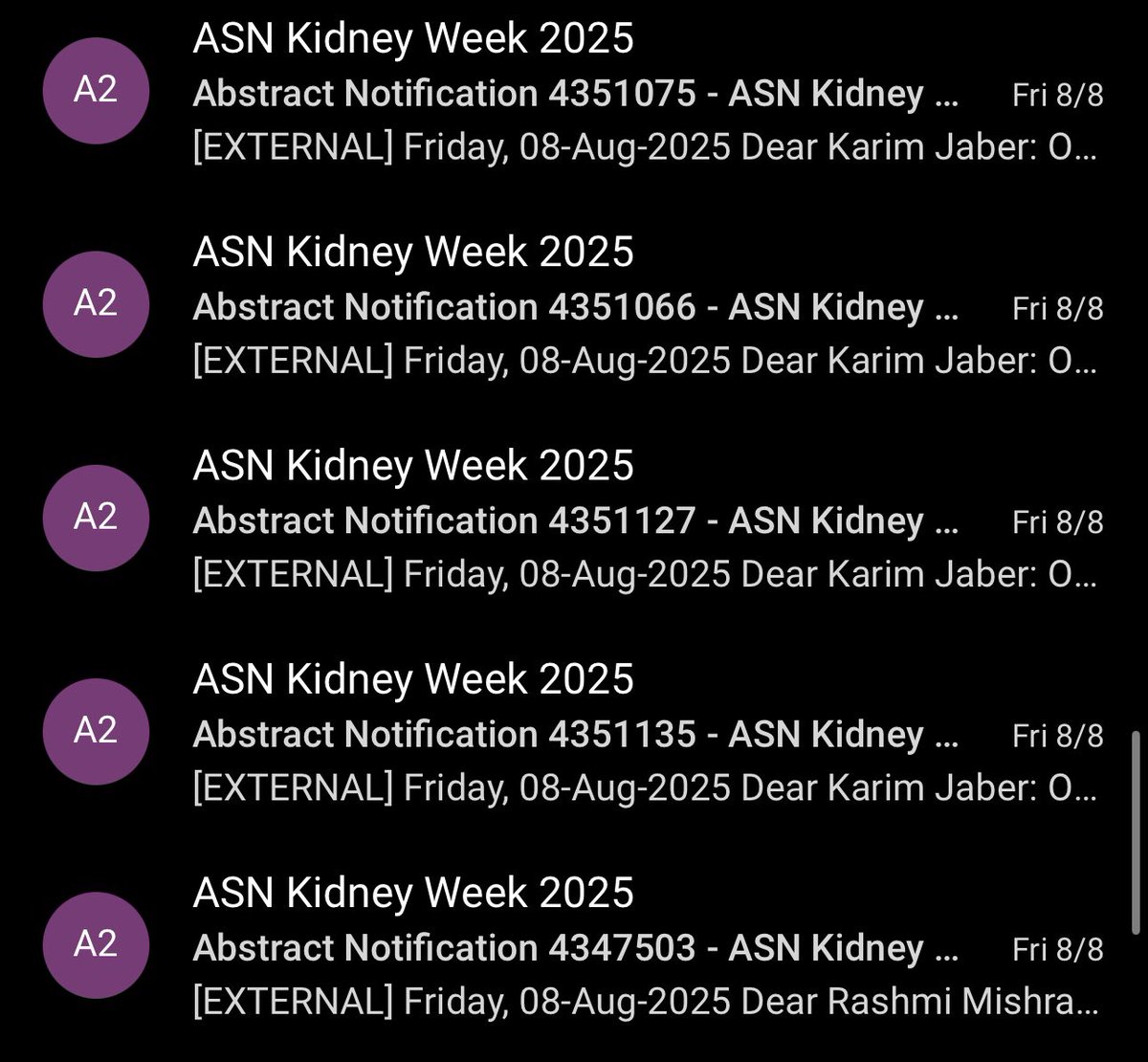 karimjaber40's tweet image. Thrilled to share that our 5 abstracts have been accepted for #KidneyWk 2025 in Houston, TX!
Grateful for the incredible mentorship of Dr. @lamanazzal and the support of our team at @NYULH_DeptofMed .
Excited to present and connect! 
#Nephrology #KidneyWeek
