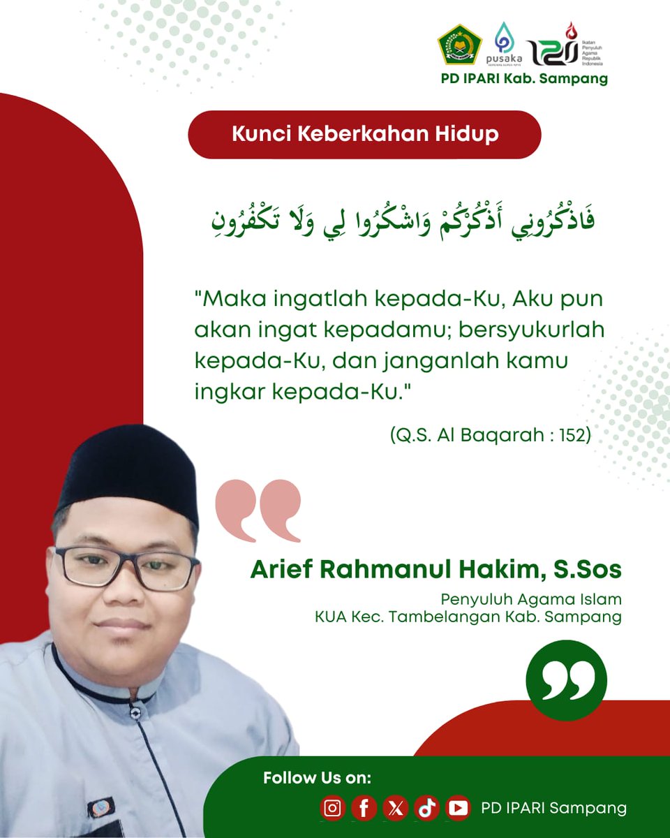 pdipari_sampang's tweet photo. Kunci Keberkahan Hidup
#Kemenag #BimasIslam #Penais #IPARI #PenyuluhAgama #PenyuluhAgamaIslam #PenyuluhAgamaBergerak #PenyuluhAgamaIslamBergerak #KemenagSampang #KemenagJatim #PenaisZawaJatim #IPARIJatim #IPARISampang #pdiparisampang https://t.co/hyf7kfICl4