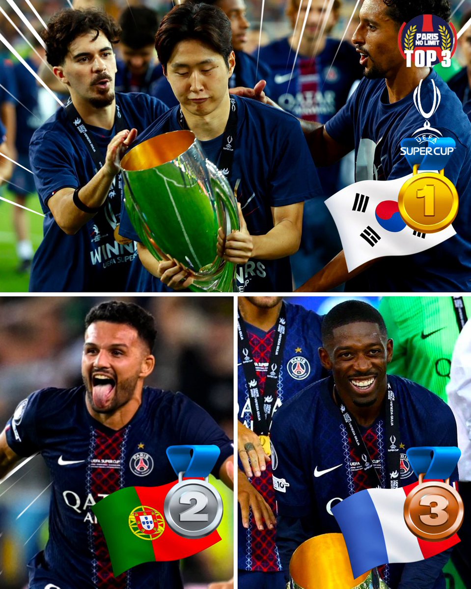 ❤️💙📣 TOP3️⃣ Vs Tottenham !

🥇🇰🇷 Kang-In Lee ⚽️
🥈🇵🇹 Gonçalo Ramos ⚽️
🥉🇫🇷 Ousmane Dembélé 🅰️