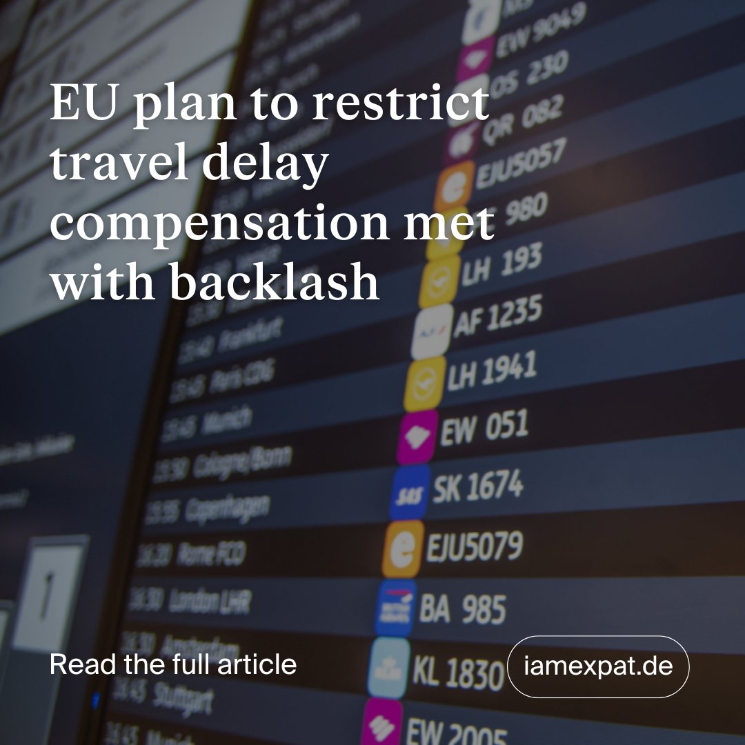 It may soon get harder to claim compensation! 👉CLICK TO READ: iamexpat.de/expat-info/ger…
#AirTravel #Delays #EU #compensation #flying