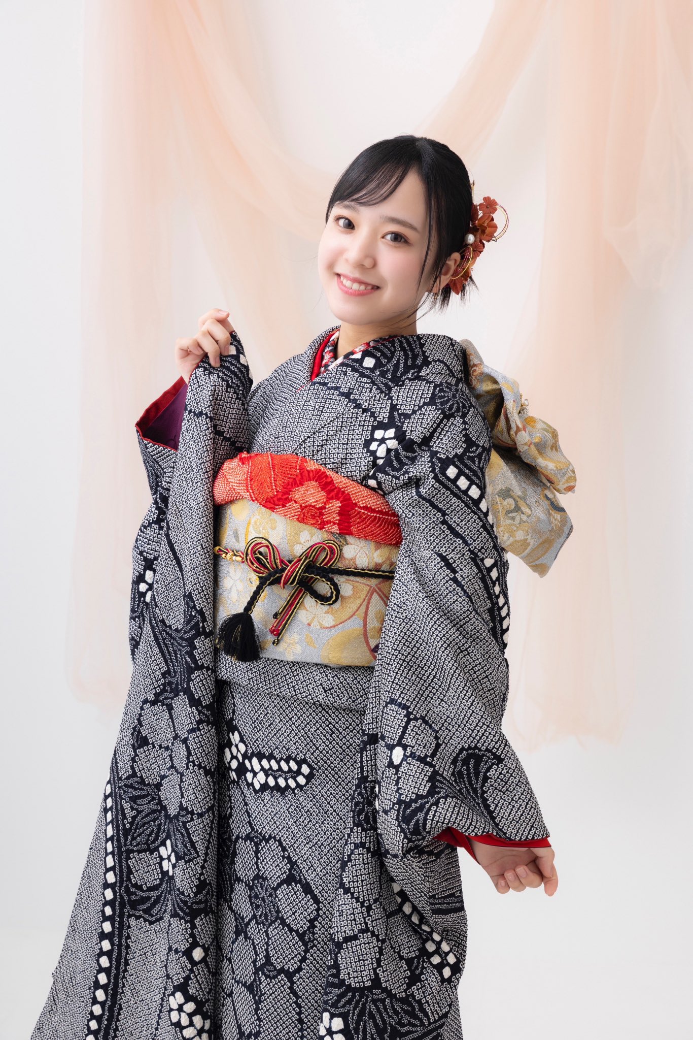 日向向日葵　着物リメイク羽織　No.571 日向向日葵 着物リメイク羽織 No.571 日向向日葵 着物リメイク