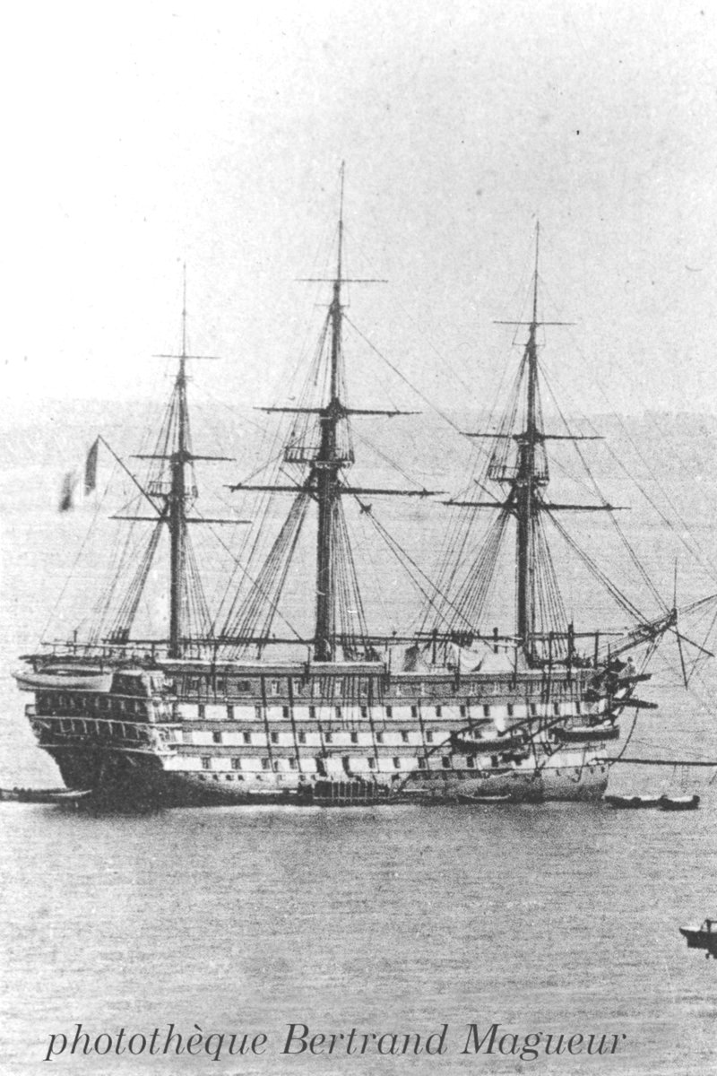 Le vaisseau VALMY de 120 canons est rebaptisé BORDA le 18 août 1863.
Le dernier et plus grand trois-ponts non motorisé construit en France servira de bâtiment flottant de l'École Navale en rade de Brest jusqu'en 1890.