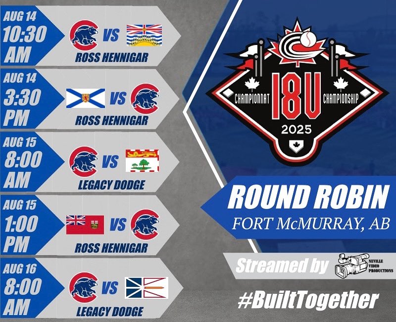 Saskatoon Cubs 18u AAA Baseball Club tweet media