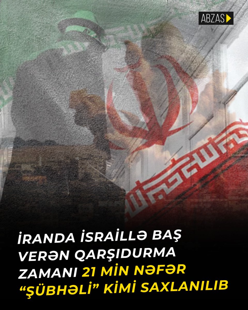 İran polisi iyun ayında İsraillə baş verən 12 günlük hərbi qarşıdurma zamanı ümumilikdə 21 min nəfəri “şübhəli” kimi saxlayıb.

“Radio Farda”nın xəbərinə görə, saxlanılanlar arasında minlərlə qeyri-qanuni yaşayan əfqan miqrant, casusluq və icazəsiz çəkiliş ittihamı ilə
