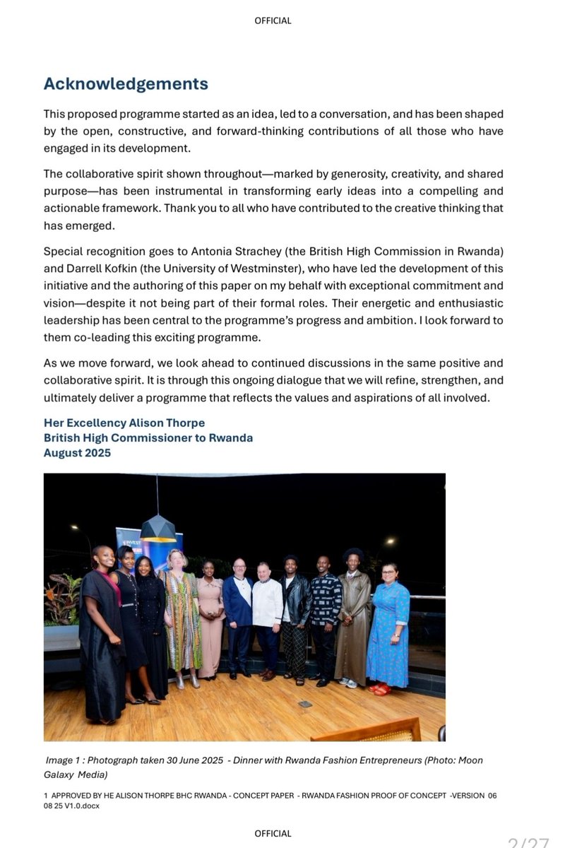 darrell kofkin FHEA ๐ฌ๐ง๐ท๐ผ (@darrellkofkin) on Twitter photo Privilege to colead this project with Antonia Strachey on behalf of British High Commissioner to Rwanda <a href="/A_ThorpeUK/">Alison Thorpe</a>. Concept paper now published. Onto the consultation phase now with colleagues <a href="/UniWestminster/">University of Westminster</a> <a href="/UKinRwanda/">UK in Rwanda ๐ฌ๐ง๐ท๐ผ๐ง๐ฎ</a> <a href="/rwBritish/">British Council Rwanda</a> <a href="/RwandaInUK/">๐ท๐ผRwanda in UK ๐ฌ๐ง๐ฎ๐ช๐ฒ๐น</a> and #Rwanda fashion entrepreneurs. Privilege to colead this project with Antonia Strachey on behalf of British High Commissioner to Rwanda <a href="/A_ThorpeUK/">Alison Thorpe</a>. Concept paper now published. Onto the consultation phase now with colleagues <a href="/UniWestminster/">University of Westminster</a> <a href="/UKinRwanda/">UK in Rwanda ๐ฌ๐ง๐ท๐ผ๐ง๐ฎ</a> <a href="/rwBritish/">British Council Rwanda</a> <a href="/RwandaInUK/">๐ท๐ผRwanda in UK ๐ฌ๐ง๐ฎ๐ช๐ฒ๐น</a> and #Rwanda fashion entrepreneurs.