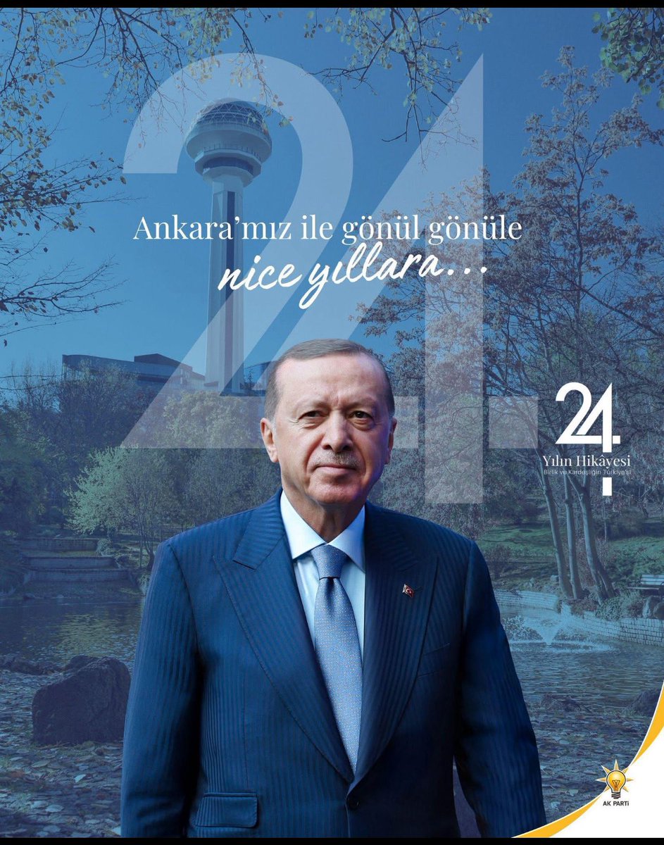 Reis’imizle omuz omuza, Ankara’mızla gönül gönüle nice yıllara… 🇹🇷Biz seninle yaş aldık,sen bizimle yaşlandın ömrün uzun ve sağlıklı olsun reisim. 
<a href="/RTErdogan/">Recep Tayyip Erdoğan</a>
#24YılınHikayesi