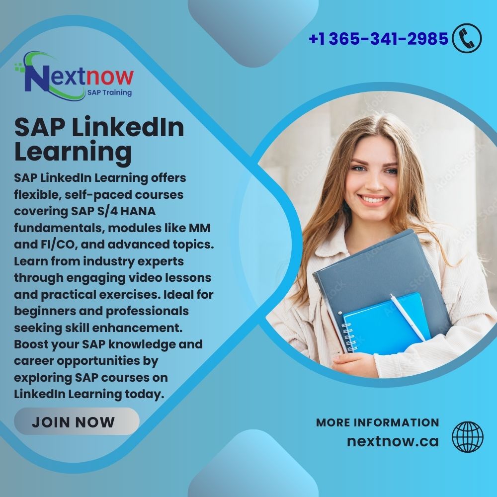 nextnowca's tweet image. Learn SAP S/4 HANA with LinkedIn Learning through expert-led, self-paced courses. Enhance your skills and career opportunities online. Visit nextnow.ca

Start your SAP career now! 🔥 
📱 +1 365-341-2985
📧 admin@nextnow.ca

#saps4hana
#hanacourse
#studysap
#sapcourse
