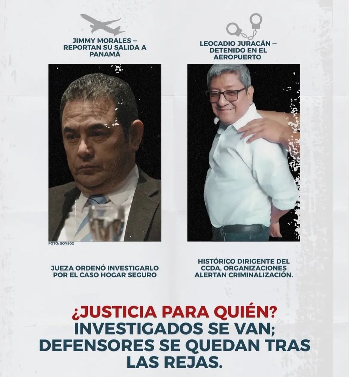 Deja una inmensa frustración a las familias y jóvenes sobrevivientes la fuga de el expresidente Jimmy Morales, a quien pidió la Jueza Ingrid Vanesa Cifuentes ser investigado por implicación en la muerte de 41 niñas y dejado en estado crítico a 15 que sobrevivieron al incendio.