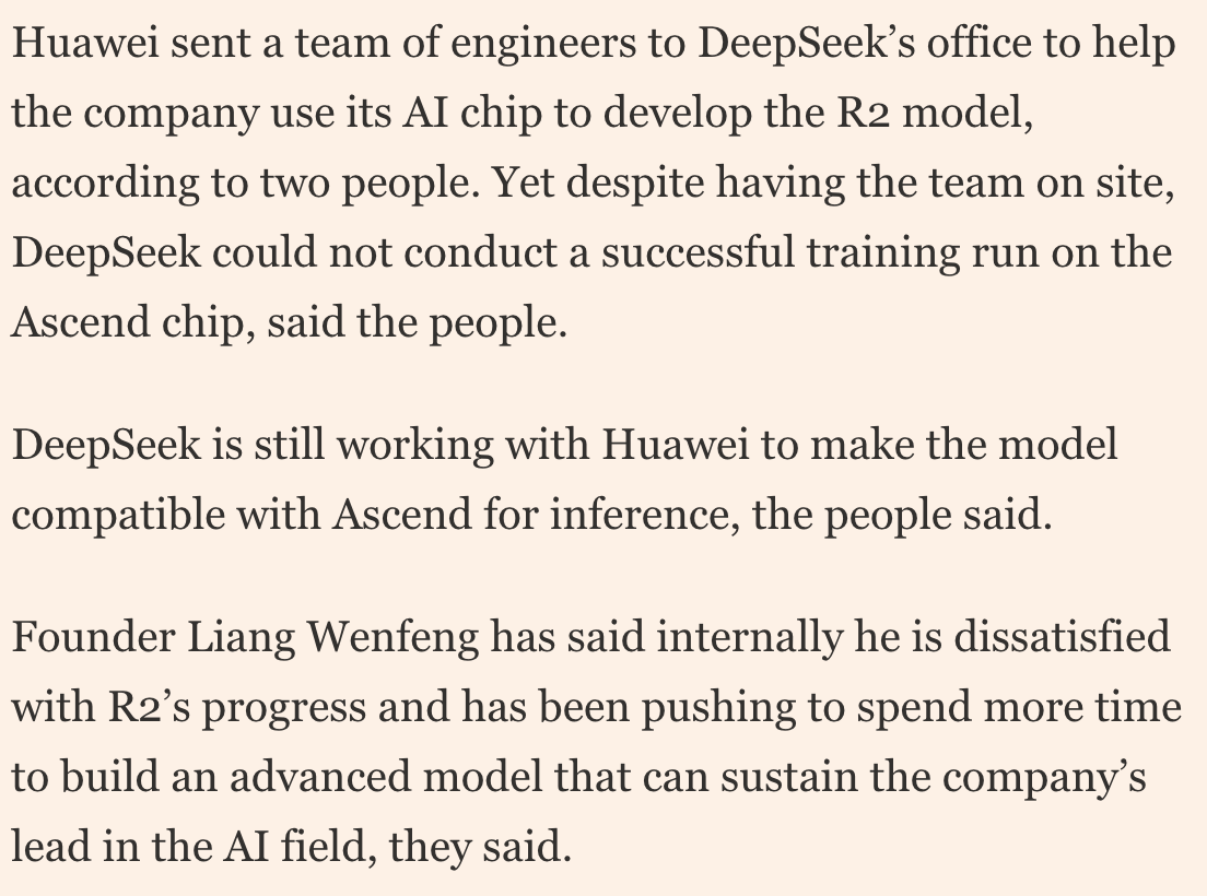 mark_k's tweet photo. DeepSeek is getting help from Huawei to speed up DeepSeek R2 development https://t.co/gitx3dTDHJ