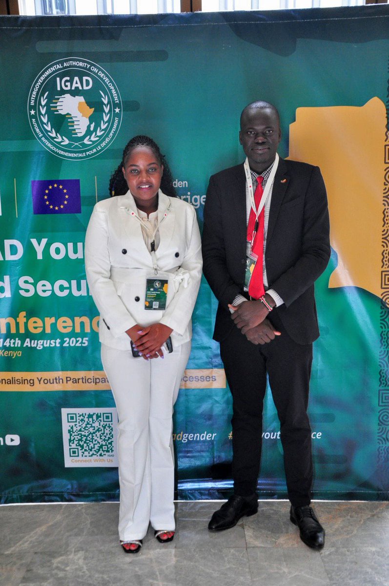 Midrifthurinet's tweet photo. 🌟 @Midrifthurinet  at the #IGADYouth4Peace Conference! 🌟

Kenya 🇰🇪 was loud and proud at the Intergovernmental Authority on Development (IGAD) Youth Peace and Security Conference in Nairobi, where youth leaders across the Horn of Africa came together to share experiences and shape solutions for peace by enhancing youth participation in peace and security.

Our Catherine Wanderi, Youth Engagement Officer, represented @Midrifthurinet , bringing grassroots voices and insights from our youth engagement programs to the regional stage.

From Uganda’s progressive youth councils to Djibouti’s peace education in schools, young leaders from across the Horn of Africa boldly sent a clear message: Youth are not bystanders; they are peacebuilders, decision-makers, and leaders of today!

At https://t.co/qwr66NeExr, we believe in youth as changemakers. We empower young people to lead transformative solutions within their communities through our youth-led engagements and Community Peace Dialogues.

As @IGADsecretariat  Executive Secretary H.E. Workneh Gebeyehu reminded us: “There is no peace without youth," This was the spirit that guided the conference conversations.

Day 1 of the conference highlighted powerful ideas on the need for inclusive policies that bring youth to decision-making tables, the importance of turning digital platforms into spaces for peace, leveraging elections for unity rather than division, and sharing local solutions.
@IGADPeace @IGADgender 

#IGADYouth4Peace #IGADGender #YPS #IGADPeace #Peacebuilding