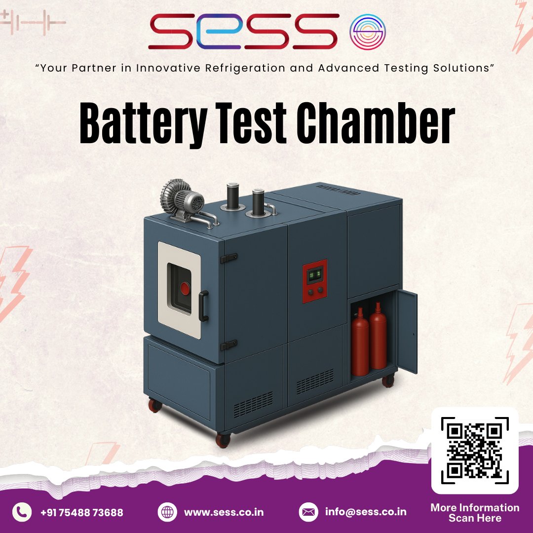 sesschennai's tweet photo. SESS - Battery Test Chamber!!
#SESS #SriEaswariScientificSolution #SESSChennai #SESSChamber #SESSQuality #BatteryTesting #BatterySafety #CustomTesting #TechInnovation #EnergyEfficiency #BatteryTech #SafetyStandards #PreciseTesting #Chennai #Tamilnadu #India https://t.co/7wAHoB7Mkq