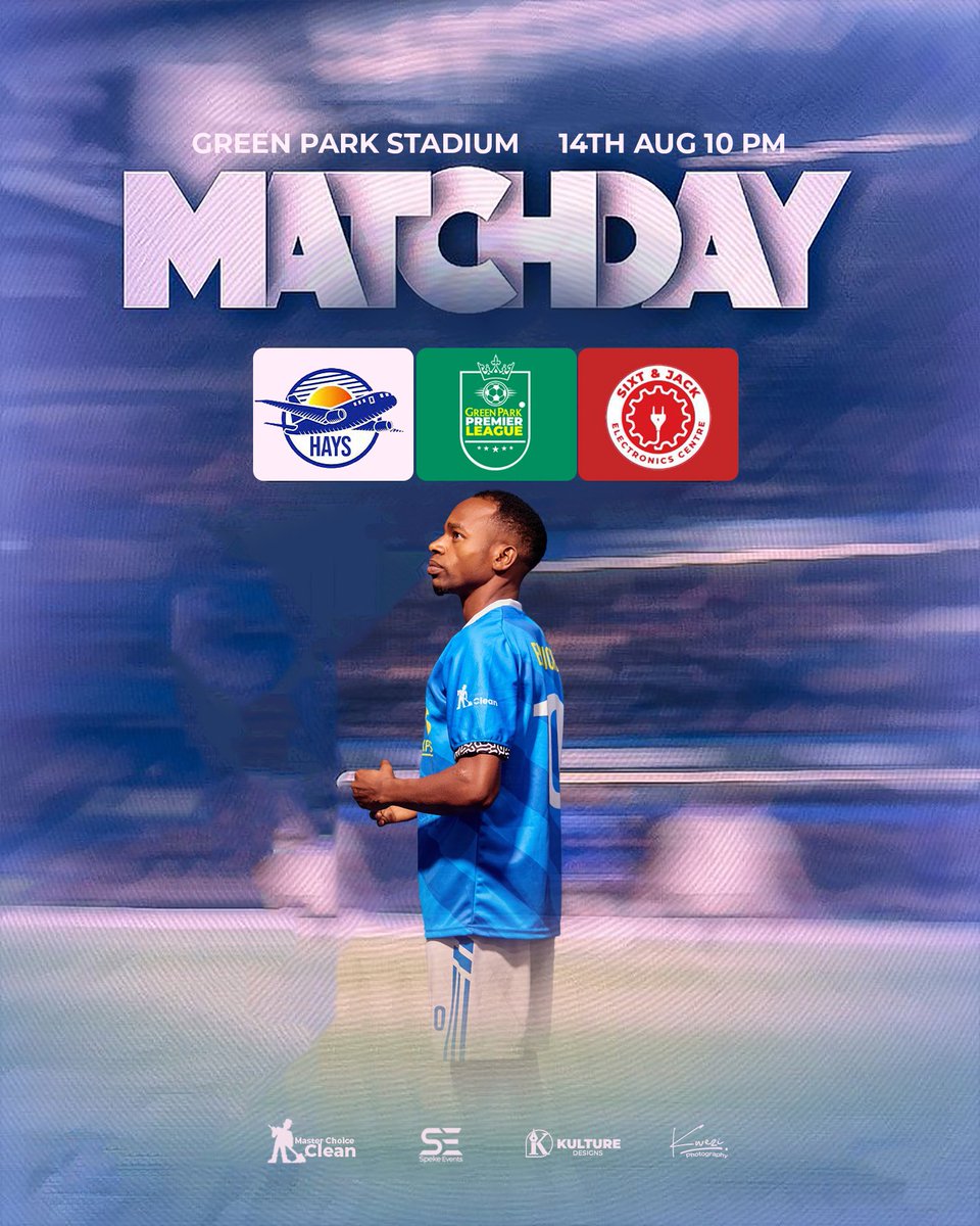 HaysUganda's tweet photo. MATCH DAY

🆚 Sixtus &amp; Jack
🏟️ @greenparkug
🏆 Premier League 
⏰ 10:00 PM EAT

#MadeToBeBold
#GoHaysGoBetter https://t.co/IY05EBE2o2