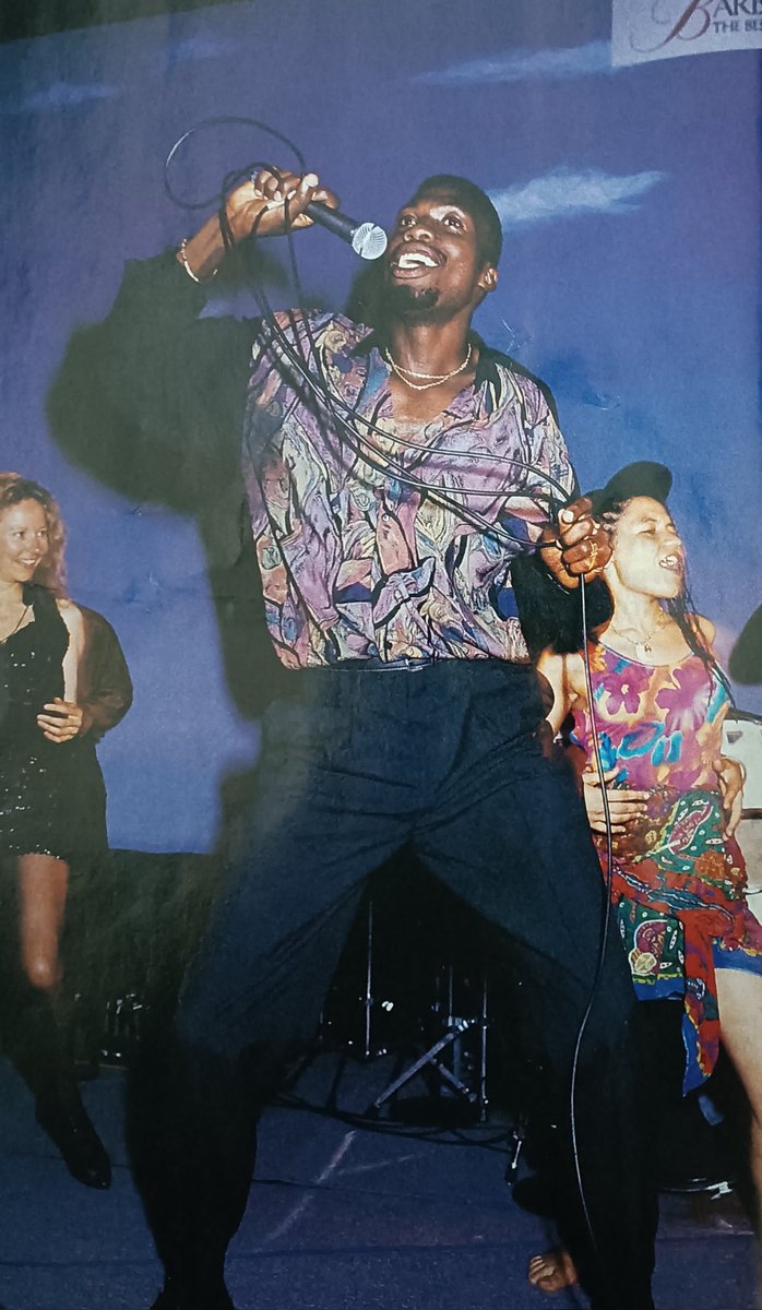 1992/93 - Before demolishing Australia in the Test series, Sir Curtly Ambrose was busy warming up and entertaining everyone at the Brisbane Sheraton Hotel with his Calypso singing and dancing skills. #CricketTwitter