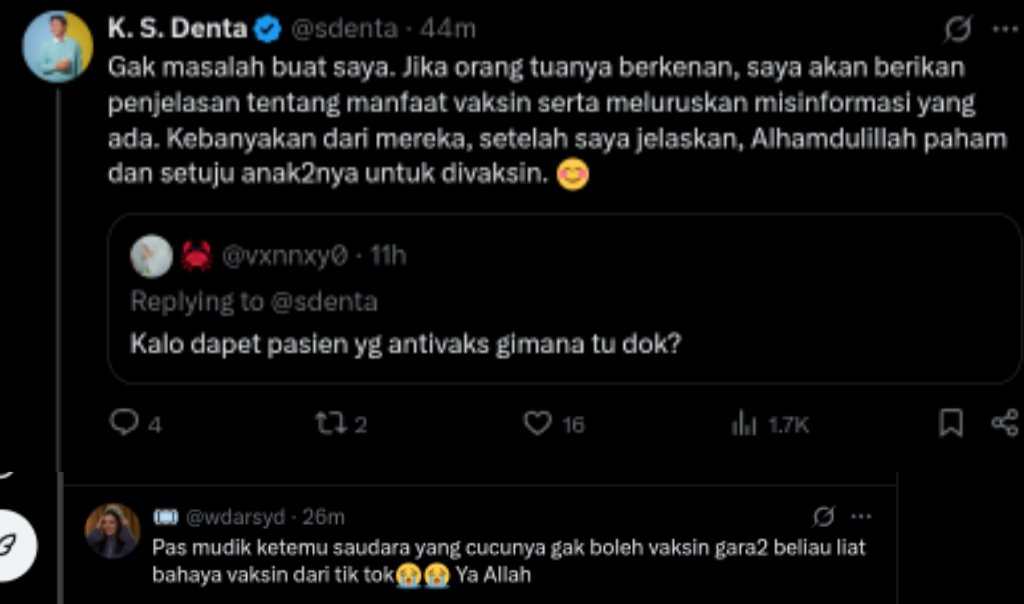 Dokter kek gini sama dengan fansnya, cherry pick! 
Ya paling muak kalau sudah nulis dikasi penutup : Ya Allah seolah kata2 dia hikmat dari Allah.
Padahal ada ribuan jurnal menunjukkan bahaya vaksin modern berbasis mRna, tapi tutup mata krn bukan Menkes yg umumin.🤮