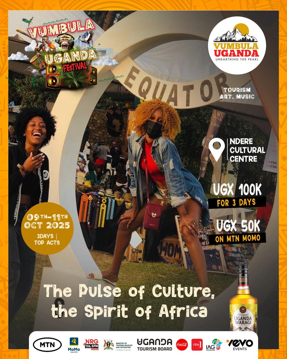 Vumbula is set to showcase Uganda’s beauty through thrilling tourism exhibitions🇺🇬

Don’t miss all the action! 

🗓️9th–11th Oct
📍 Ndere Cultural Centre

#VumbulaUgandaFestival