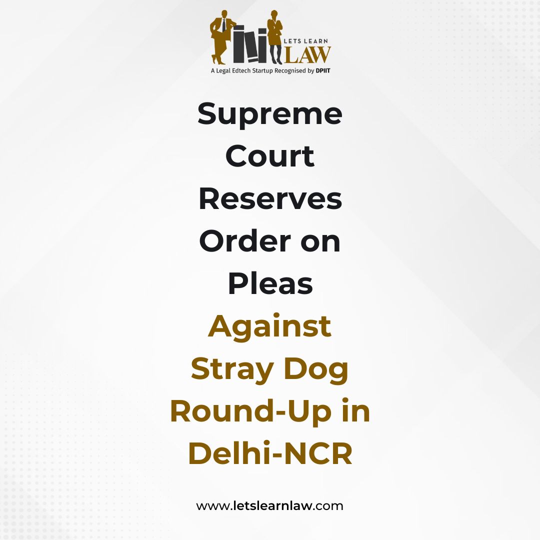 The #SupremeCourt reserved its order on pleas challenging its August 11 directive to round up all stray dogs in Delhi-NCR. Petitioners sought a stay citing lack of shelters, while the Centre highlighted public safety concerns. The Bench heard extensive arguments from both sides.