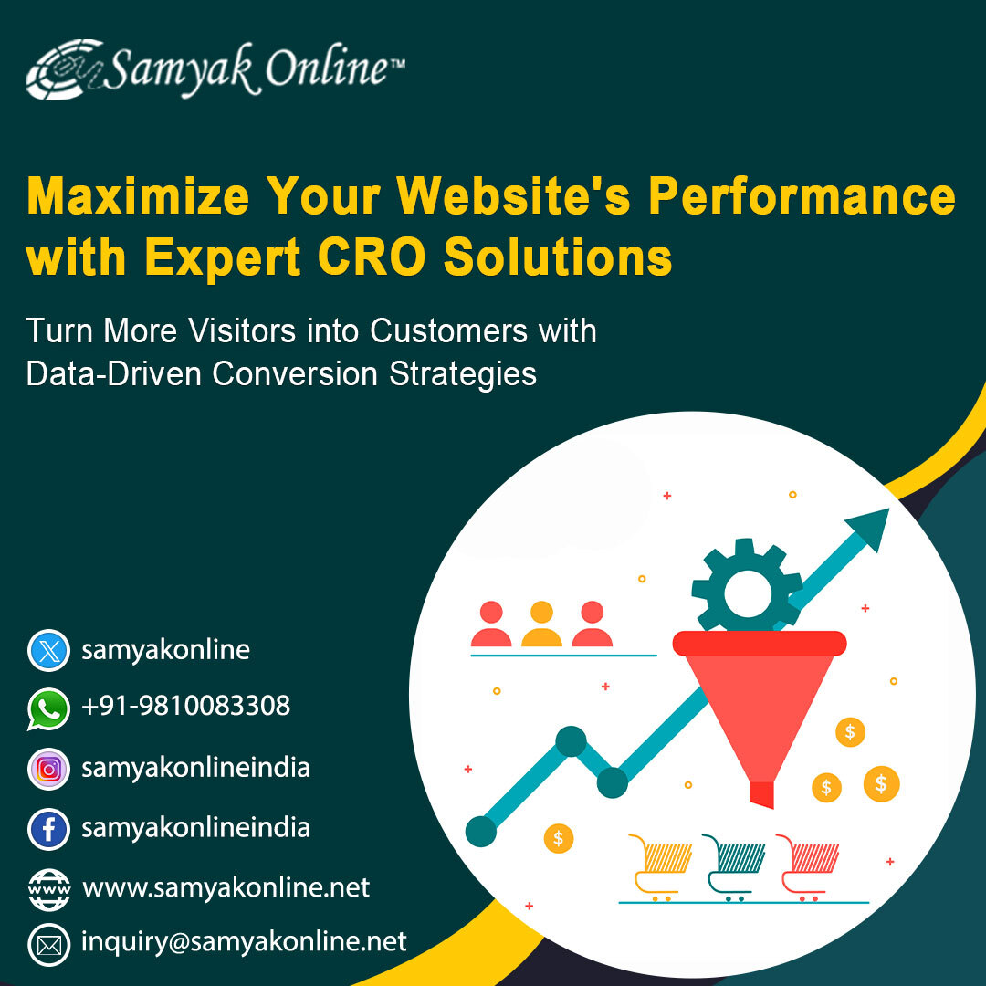 samyakonline's tweet image. 🚀 Maximize Your Website&apos;s Performance with Expert CRO Solutions
📈 Turn More Visitors into Loyal Customers with Proven, Data-Driven Conversion Strategies!

#CRO #ConversionRateOptimization #DigitalMarketing #WebsiteOptimization #IncreaseConversions #MarketingStrategy