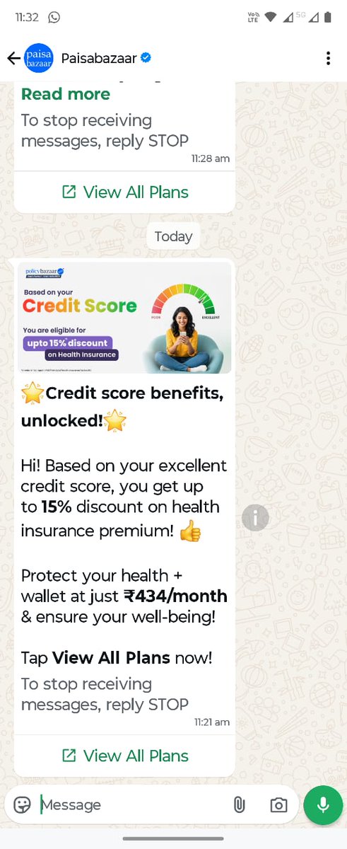 Ashu Bhusari (@startupmantra) on Twitter photo Apparently my high credit score now makes me eligible for a discount on health insurance. Because the healthier your loan repayments, the healthier your body.
Misleading own customers @Paisabazaar โ financial fitness = physical fitness, right? ๐
<a href="/theskindoctor13/">THE SKIN DOCTOR</a> <a href="/Tara_Deshpande/">Tara Deshpande</a> Apparently my high credit score now makes me eligible for a discount on health insurance. Because the healthier your loan repayments, the healthier your body.
Misleading own customers @Paisabazaar โ financial fitness = physical fitness, right? ๐
<a href="/theskindoctor13/">THE SKIN DOCTOR</a> <a href="/Tara_Deshpande/">Tara Deshpande</a>