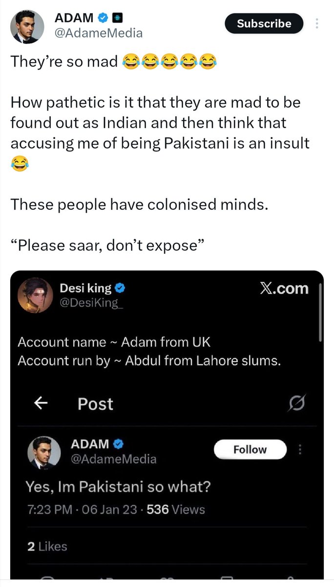 Accusing me of being Pakistani is not an Insult, if I was a Pakistani I would be proud, but I'm from UK ~ Abdul from Pakistan.