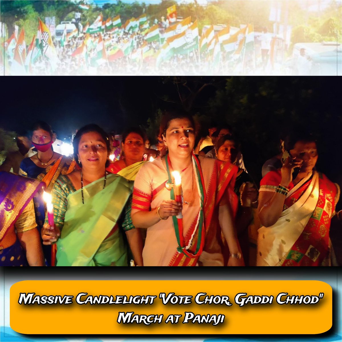 Dr. Anjali Hemant Nimbalkar (@dranjalitai) on Twitter photo Join and Walk tonight with me at the Candle March at Panaji arranged by <a href="/INCGoa/">Goa Congress</a> against the #VoteChori.
Goa PCC President <a href="/amitspatkar/">Amit Patkar</a> ji has already exposed the Vote chori done in Goa during the elections on the lines of our LoP Sh. <a href="/RahulGandhi/">Rahul Gandhi</a> ji press conference. Today we Join and Walk tonight with me at the Candle March at Panaji arranged by <a href="/INCGoa/">Goa Congress</a> against the #VoteChori.
Goa PCC President <a href="/amitspatkar/">Amit Patkar</a> ji has already exposed the Vote chori done in Goa during the elections on the lines of our LoP Sh. <a href="/RahulGandhi/">Rahul Gandhi</a> ji press conference. Today we