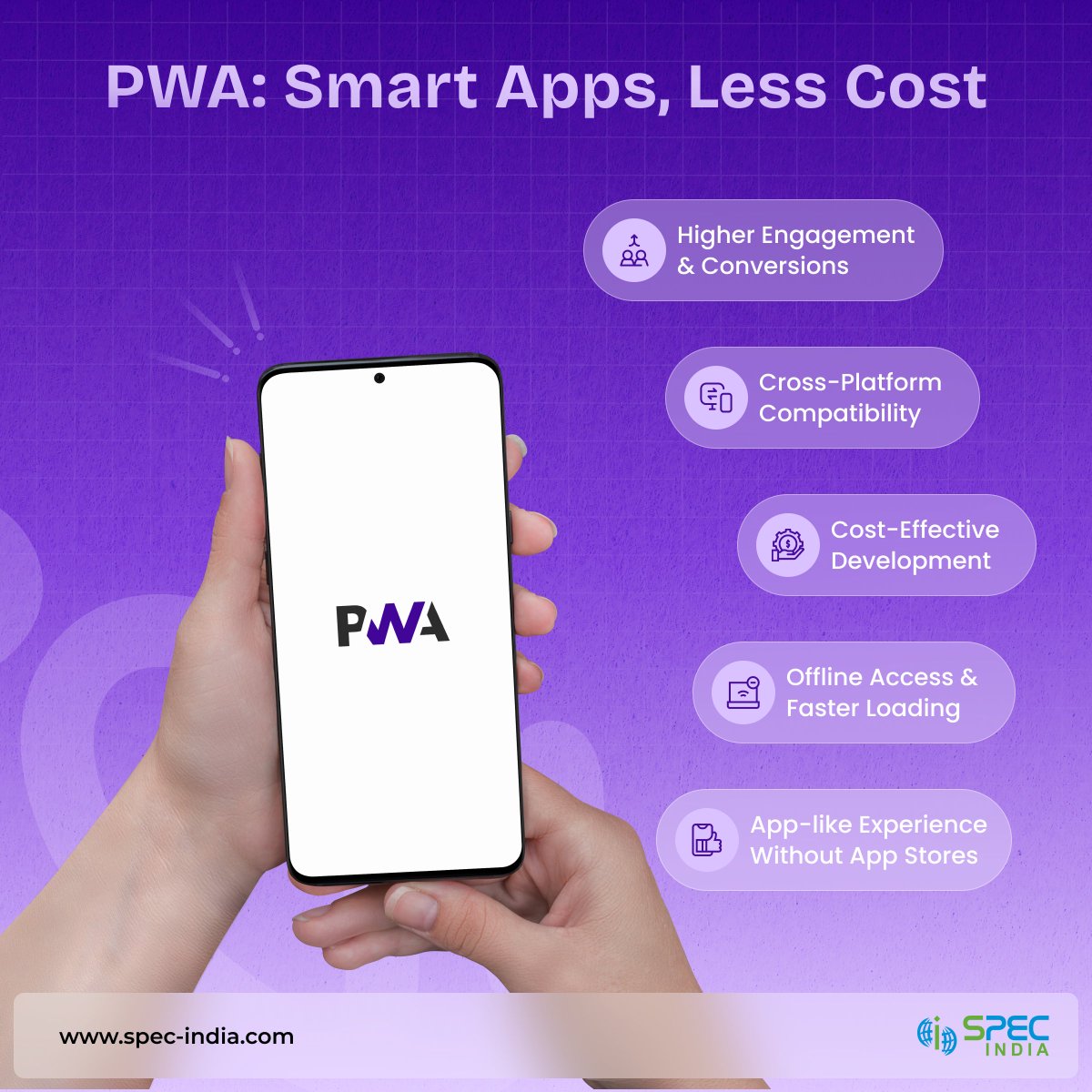 infospec_india's tweet image. #ProgressiveWebApps bring the reach of the web with the feel of a native app. They’re fast, work offline, install without app stores, and cost less to build. Perfect for #eCommerce, #startups, content-heavy sites, and mobile-first businesses. 

Explore - lnkd.in/d6p5aDue