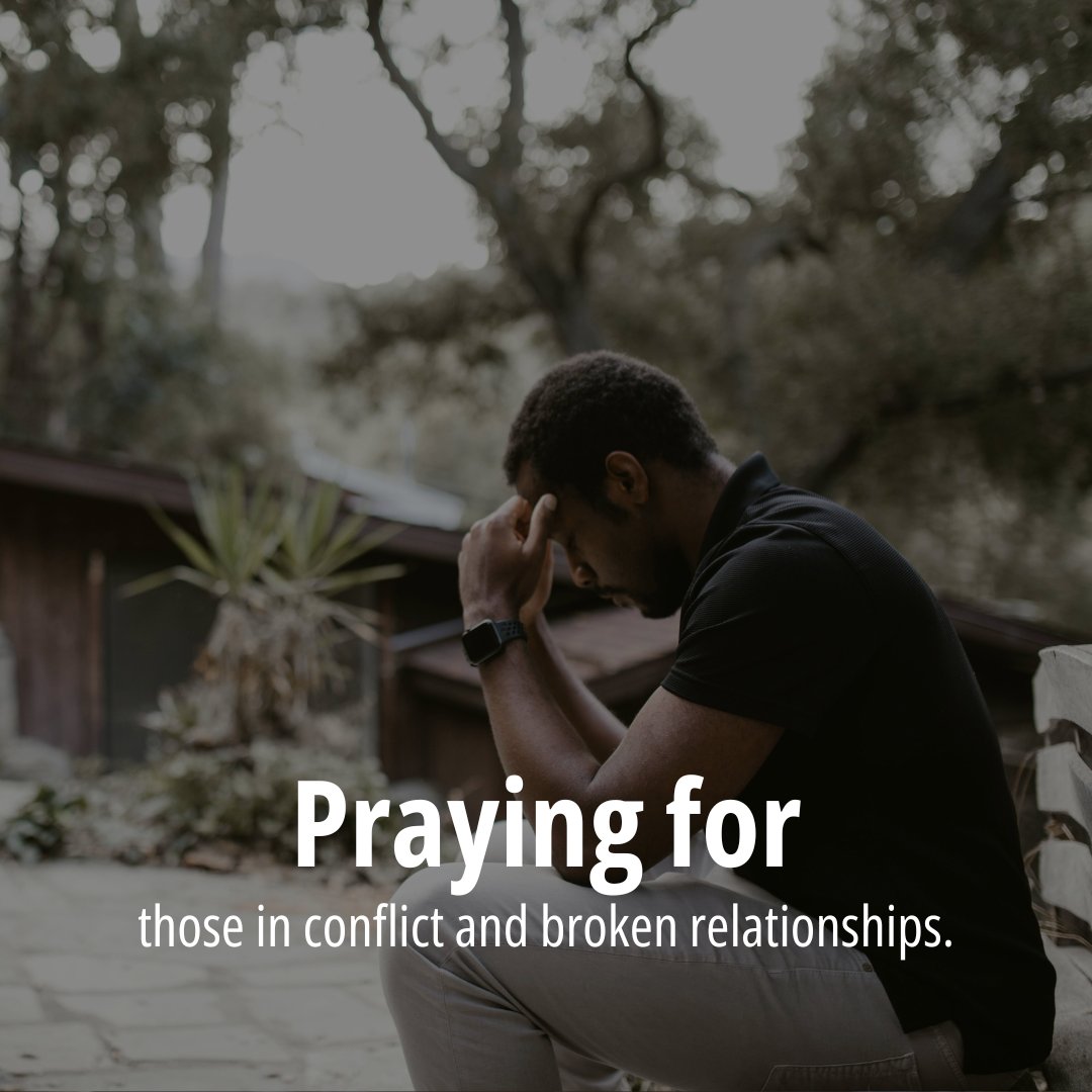Holy Spirit, please bring comfort, healing, and restoration to those in conflict and broken relationships. 🙏
