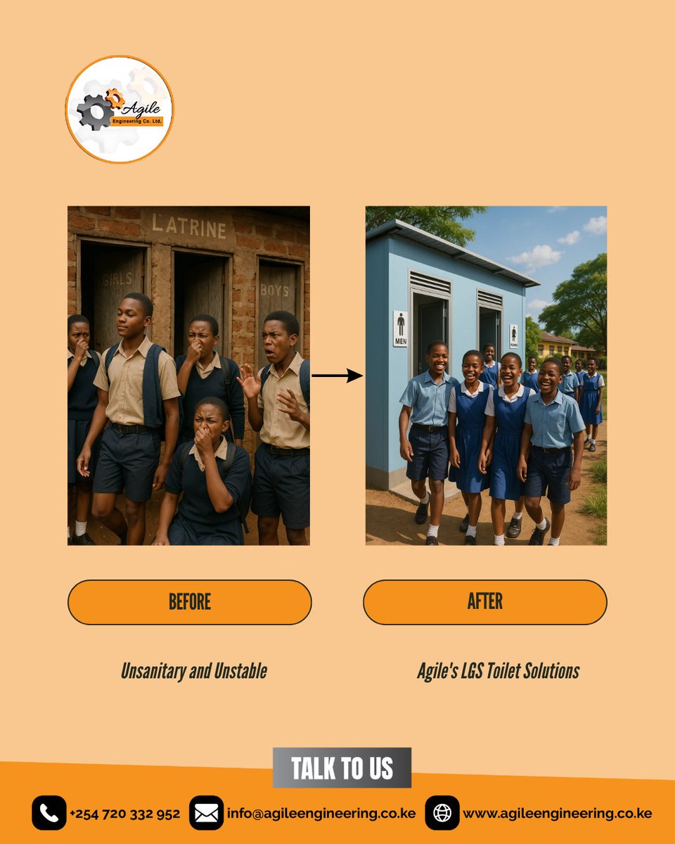 AgileCoLtd's tweet photo. How many of you can relate to this...

Long lines, bad smells, and poor hygiene from old pit latrines? It’s time for a change.

https://t.co/U3l6NCQyFB

#LGSToilets #SanitationSolutions #QuickBuilds #AgileEngineering #BetterSanitation https://t.co/8mJx7v8vzR