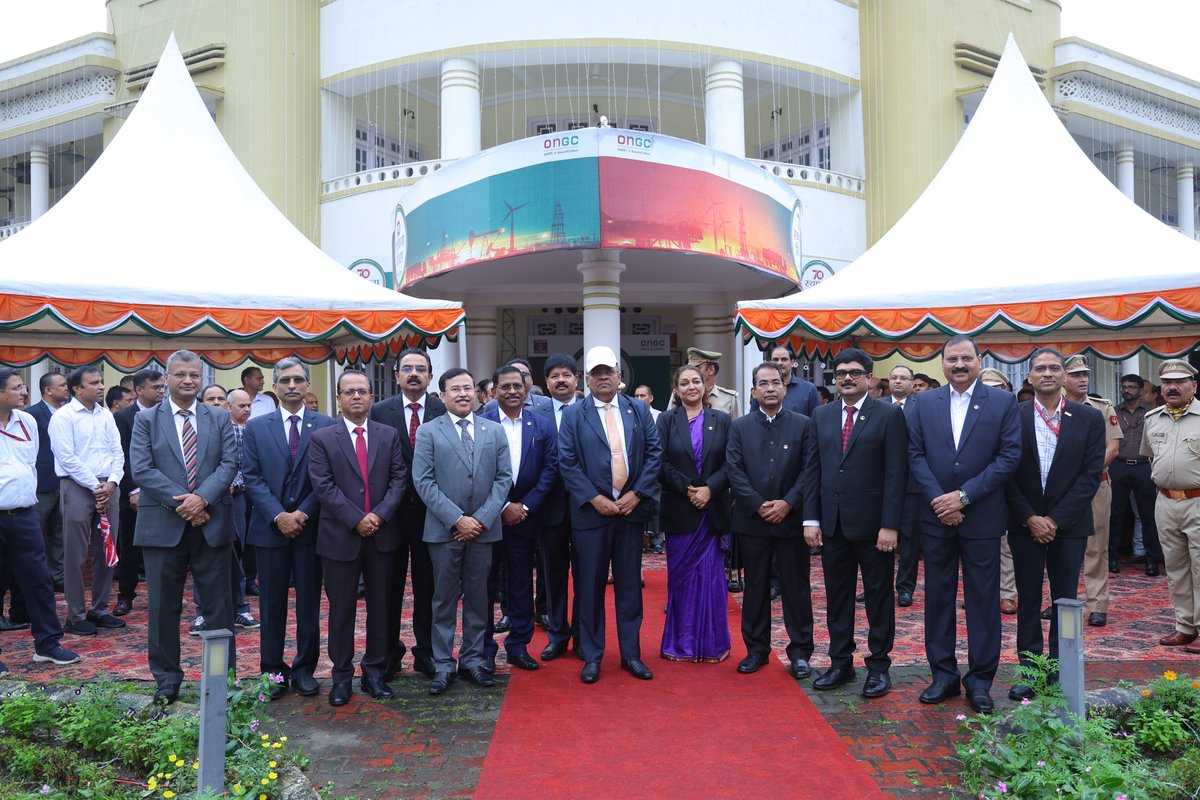ONGC_'s tweet photo. Seventy years. One unwavering mission: to energize #India.

#Energy #Maharatna #ONGC celebrated its 70th Foundation Day at our Dehradun Headquarters in the distinguished presence of Chairman & CEO Arun Kumar Singh and the Board of Directors.

The day began with solemn tributes at the Martyrs’ Memorial, honouring the courage and sacrifice of those who built our legacy. The #Tricolour soared high over our campus, followed by a pledge, administered by the Chairman & CEO @singharunongc, and the Director (Production), @pankajkumarONGC, reaffirming our resolve to serve with integrity, excellence, and responsibility.

A spirited walkathon symbolised our energy in action, while tree plantation drives embodied our pledge to nurture a greener tomorrow. Each step, each sapling, was a promise to the nation, to sustainability, and to the generations ahead.

From the frontiers of exploration to the heart of every Indian home, ONGC stands tall at 70: Energy Now, and Next.

#ONGC70  
#EnergyNowAndNext #YouAreEnergy