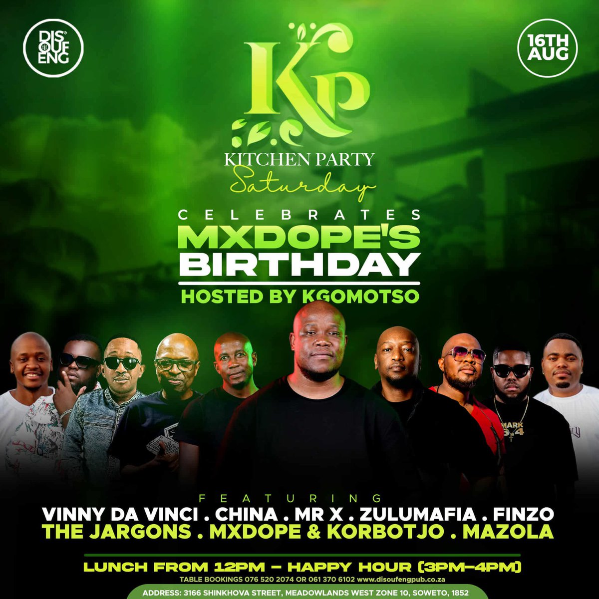 Umuntu akubheke kabi etshwaleni kanti una 3years ak’sendele iFriend request on FB.🙄 

Kitchen Party Saturdays Celebrates My Birthday This Saturday at Disoufeng Pub and Hosted By Kgomotso 🔥🔥🔥

#Mxdope
#GamblingGambino