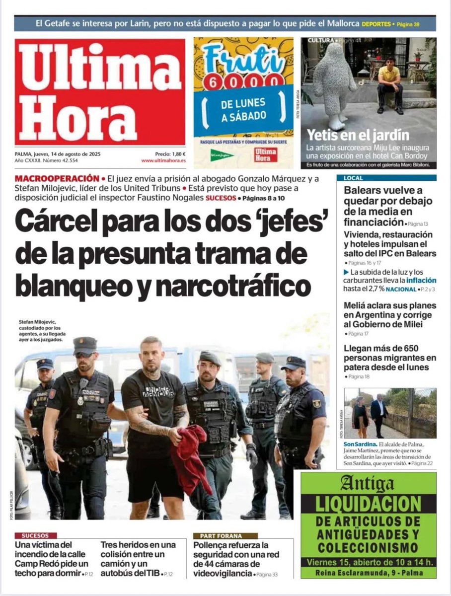 Portadón y trabajazo del equipo de sucesos de <a href="/UHmallorca/">Ultima Hora Mallorca</a>: <a href="/JPMartnez/">Juan Pedro Martínez</a> <a href="/alba_reporting/">Alba Gonzalez</a> <a href="/clavecinsergi/">Sergi Bisquerra</a> y <a href="/martallobbera/">Marta</a>