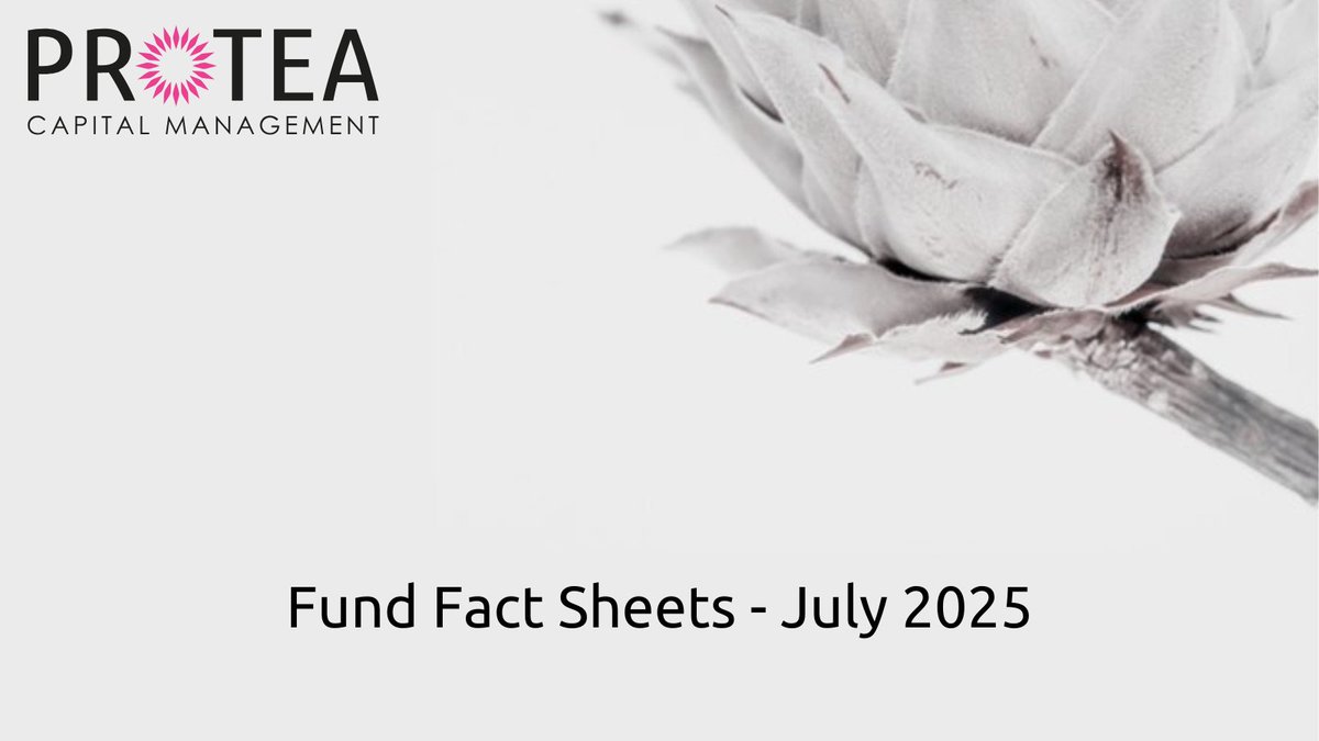 Our fund fact sheets for July 2025 have been released!

Protea Worldwide Flexible FR Qualified Investor Hedge Fund: bit.ly/WWFlexJul2025

Protea South Africa FR Retail Hedge Fund: bit.ly/SAJul2025

Protea Global FR Retail Hedge Fund: bit.ly/GlobalJul2025

#Protea