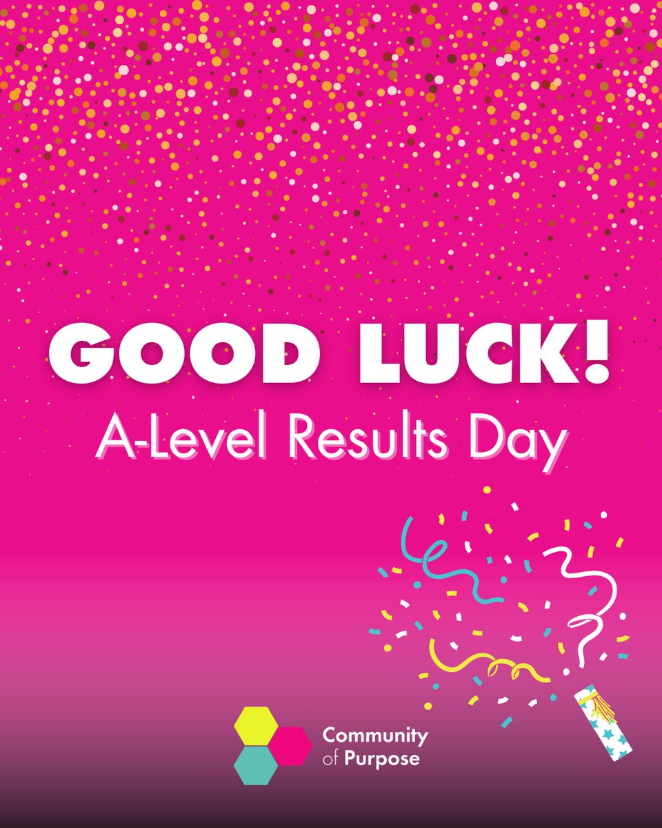 CommofPurpose's tweet image. ✨ Good luck to everyone collecting their A-Level results today!🎓
No matter what those envelopes hold, remember, your grades don’t define you, and there are so many paths to success. You’ve got this! 💪📚
#ALevelResultsDay #GoodLuck #NextChapter #ResultsDay #EmpoweringPeople