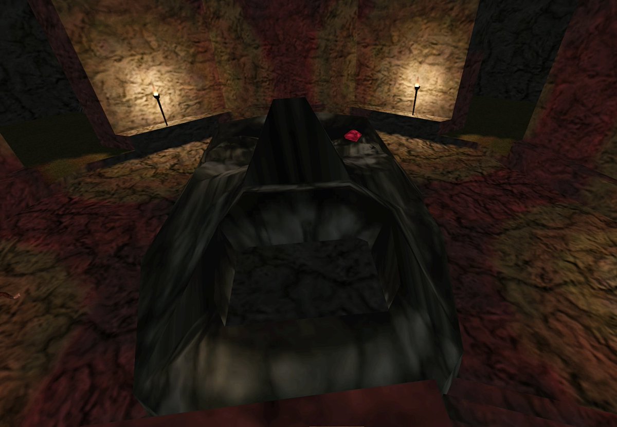 ehcmier's tweet image. Moai with an eye, and "Trail of Blood".