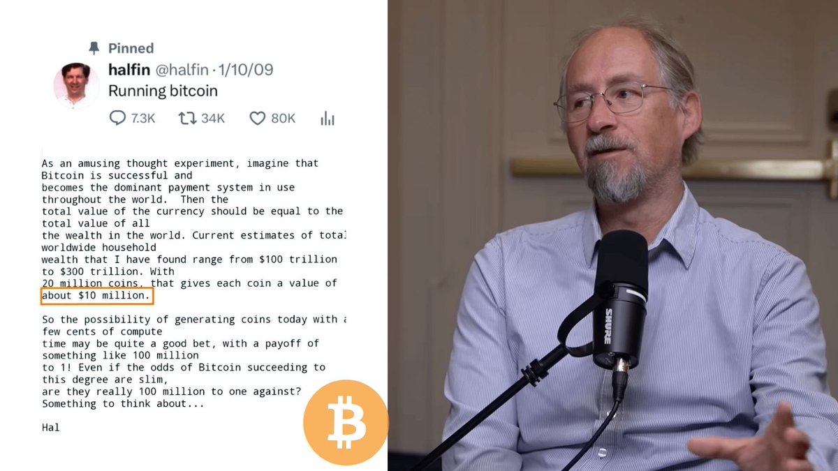 中本聪在比特币白皮书中引用过的那个人，刚刚确认了有史以来最震撼的比特币预测。 2009 年，哈尔·芬尼就预测比特币的总市值会达到