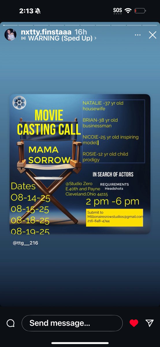 TTG_216's tweet photo. Casting call starting tomorrow https://t.co/Tf2VBGBdku